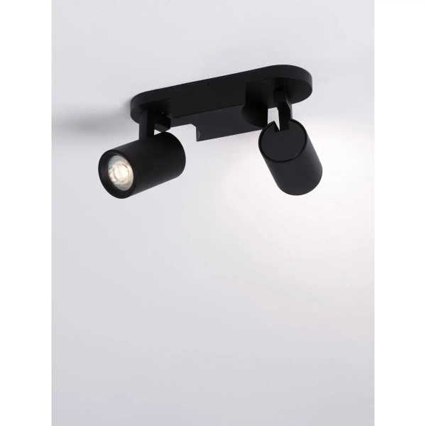 Metalowa lampa sufitowa LUNBIRA LE45660 tubki podwójne czarne