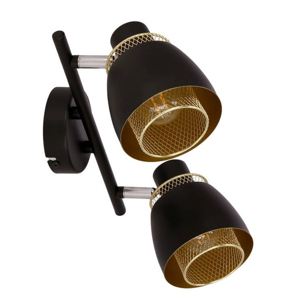 Industrialna lampa sufitowa Aleksandria 92-13743 czarny złoty