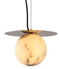 Lampa wisząca HALO MSE010100142 kula ball biała złota
