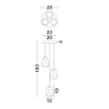 Potrójna lampa wisząca RORIZNO LE45110 LED 24W 3000K czarna