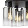Industrialna sufitowa lampa Savannah SAV5322 szklane tubki czarne