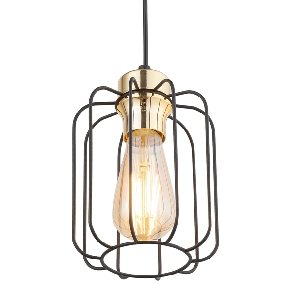 Pojedyncza lampa wisząca do salonu Galaxy 4714 TK Lighting loft czarna złota