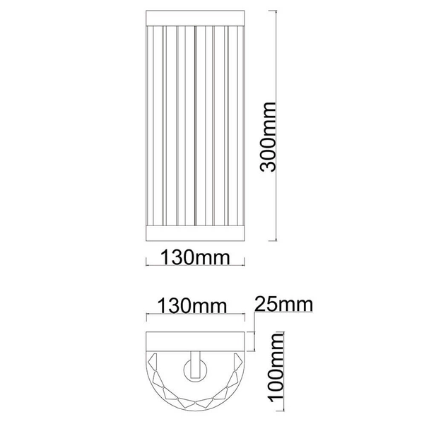 Ścienna lampa glamour Vetro LP-2910/1W GD kryształowa złota przezroczysta