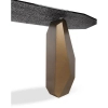 Szafka niska CELESTE MM001501100384 czarna złota metal szklana 150cm