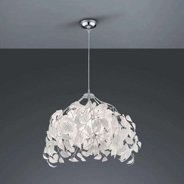 Dekoracyjna lampa wisząca Leavy R10461901 RL Light liście chrom biała