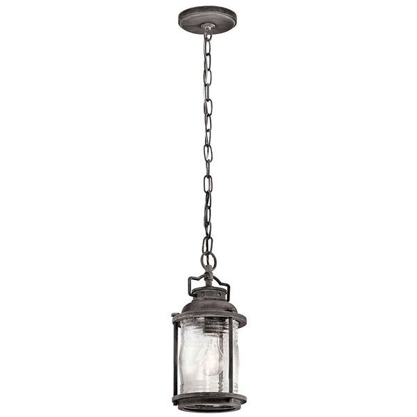 LAMPA ogrodowa KL-ASHLANDBAY8-S Elstead KICHLER wisząca OPRAWA metalowy ZWIS na łańcuchu outdoor IP44 cynk przezroczysty