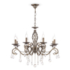 Wisząca LAMPA glamour GRACE RC247-PL-08-R Maytoni metalowa OPRAWA świecznikowy ZWIS z kryształkami złoty