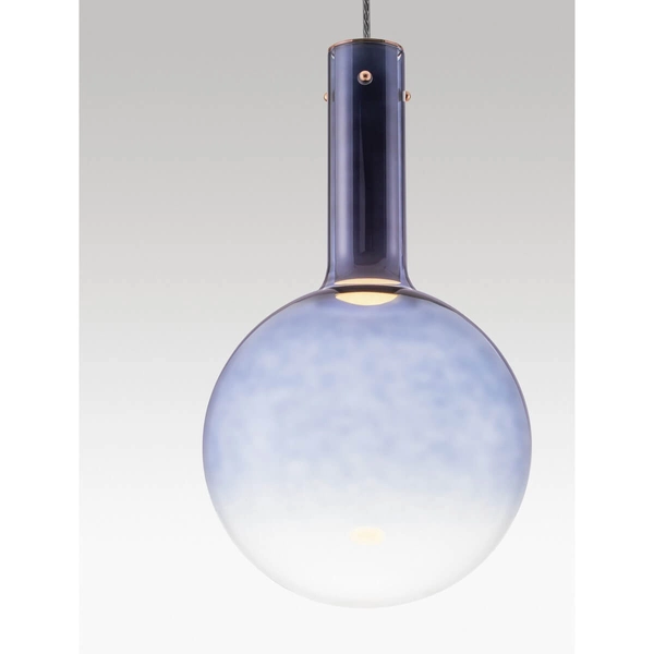 Wisząca lampa do salonu JAVIER LE44478 LED 6W 3000K bombka niebieska biała