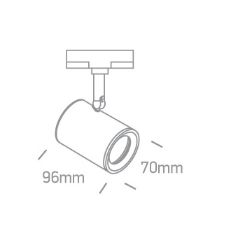 Sufitowa lampa regulowana do systemu trójfazowego OSSI 65520T/W biała