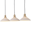 Wisząca lampa ceramiczna Hadano HAD3640-10 potrójna mosiądz biały