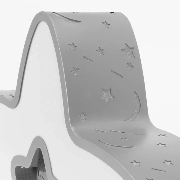 Sufitowa lampa dziecięca gwiazda 407 LED 28W zmienna barwa biała szara