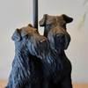Abażurowa lampa nocna Westie 106794 terrier żywica biały czarny