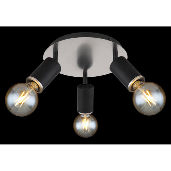 Kierunkowy plafon Joseba 54032-3B reflektorki czarne