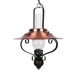 Lampa wisząca ENNA 7870 Rabalux naftowa na łańcuchu miedziana czarna