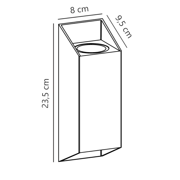 Elewacyjna lampa zewnętrzna NICO 2218221050 metalowa IP54 antracyt
