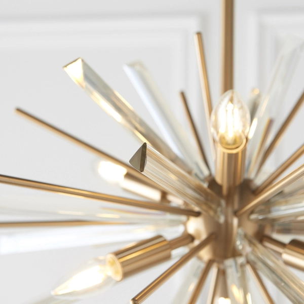 Lampa zwisowa na łańcuchu L&-181936 Light& gwiazda hampton mosiądz