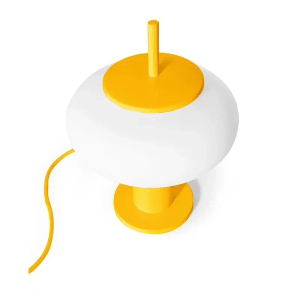 Lampa stolikowa z wtyczką TORNI TOS154P1 melonowa żółta szklana E27 owalna do sypialni