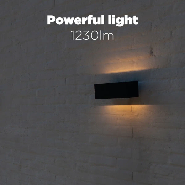 Elewacyjna LAMPA ścienna GEMINI 5189112012 Lutec prostokątna OPRAWA kinkiet LED 20W 3000K metalowy IP54 czarny