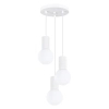 Ryflowana lampa wisząca HALO SL.1710 potrójna kule białe