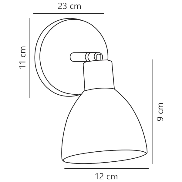 Regulowana lampa ścienna Ray 63191033 szklana biała chrom