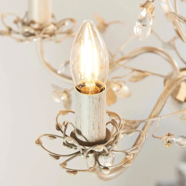 Lampa wisząca na łańcuchu Lullaby LULLABY-5CR złoty kremowy