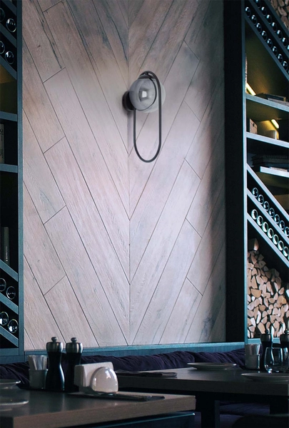 Naścienny kinkiet do jadalni Davos K-5115 Kaja kula ball grafitowa czarna