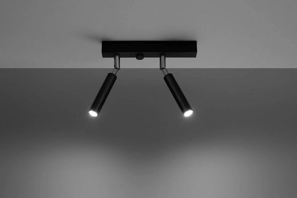 Regulowana LAMPA sufitowa SL.0898 metalowa OPRAWA tuby loftowe czarne