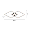 Natynkowa lampa Asmin squares LED 45W 3000K aluminium stal