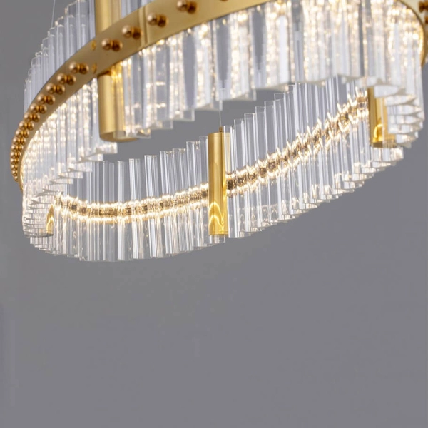 Okrągła lampa zwisająca MAYO LE44227 LED 45W 3500K pierścień złota