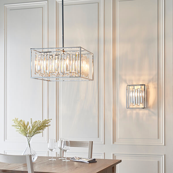 Kryształowa lampa wisząca Acadia 81931 Endon crystal glamour przezroczysta