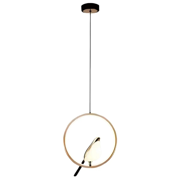 Nowoczesna lampa wisząca Bird LWPB-OK LED 18W 3000K złoty