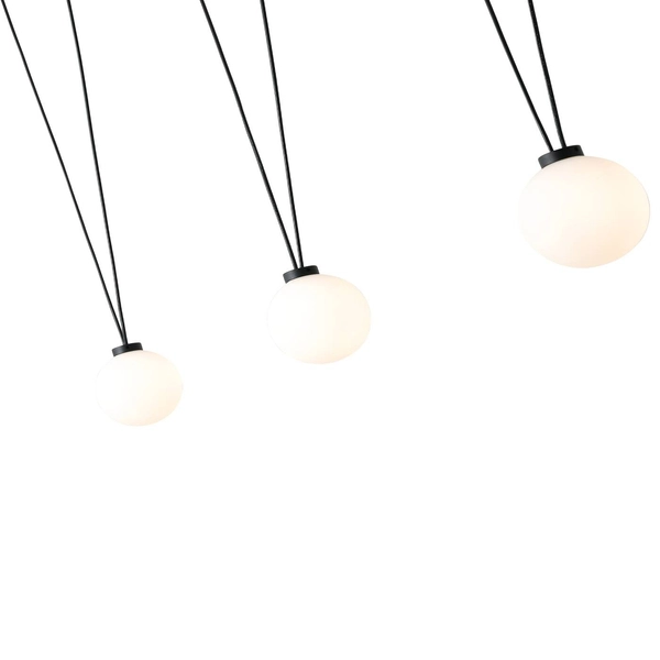 LAMPA wisząca Movo III Orlicki Design loftowa OPRAWA szklany ZWIS kule balls czarne białe