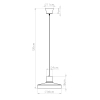 Lampa wisząca nad wyspę BILO SL.1706 kapelusz terakota