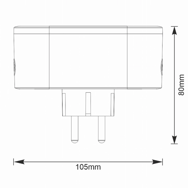 Podwójne gniazdko sterowane smartfonem 315922 Tuya Smart Wifi białe