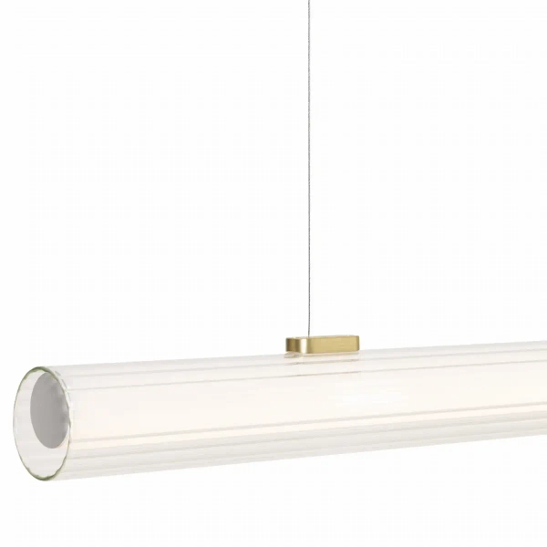 Zwisająca ledowa lampa Fayette P0622 LED 20W 3000K belka złoty