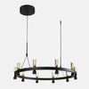 Nowoczesna lampa wisząca Almelo ring LED 49W 3000K nad stół czarna