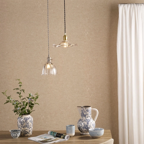 Lampa jadalniana zwis Hadano HAD0140-12 szklana mosiądz przezroczysty