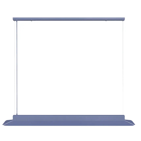 Podłużna lampa wisząca YOTTSU YOC699P04 metalowa niebieska LED 24W 4000K nad stół do jadalni