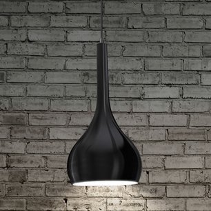 Metalowa lampa wisząca Soul czarna łezka do przedpokoju