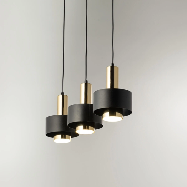 Lampa wisząca na listwie Rif 40720 Sigma rurki czarna złota