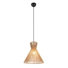Wisząca lampa ekologiczna ROSALIE R36191036 czarny brązowy