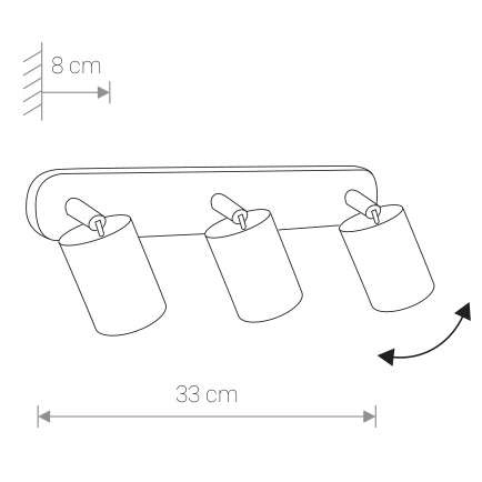 Ścienna LAMPA metalowa EYE SPOT 6136 Nowodvorski kinkiet OPRAWA reflektorki regulowane grafitowe