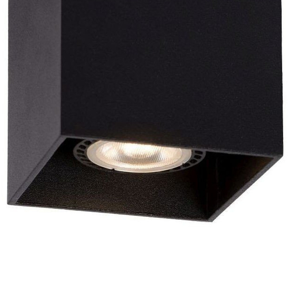 LAMPA sufitowa BODI 09101/01/30 Lucide downlight metalowy prostokątny czarny