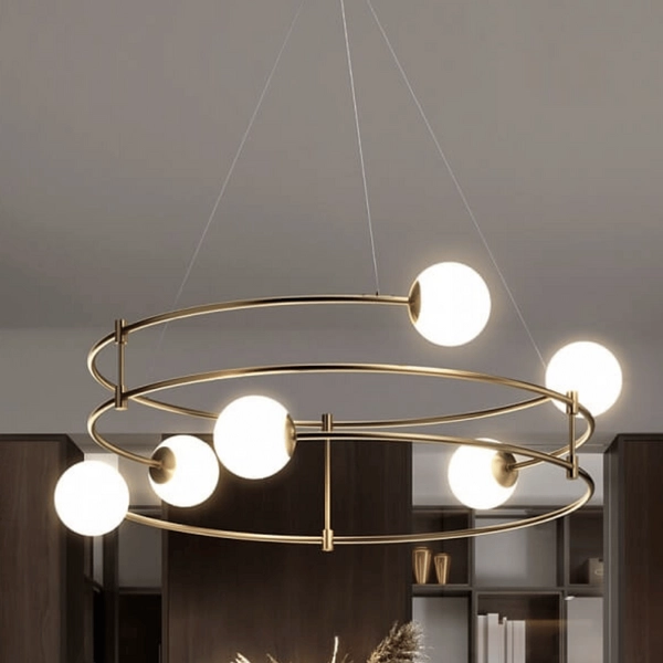 Zwisowa lampa Basic Form MOD317PL-06G balls kule białe