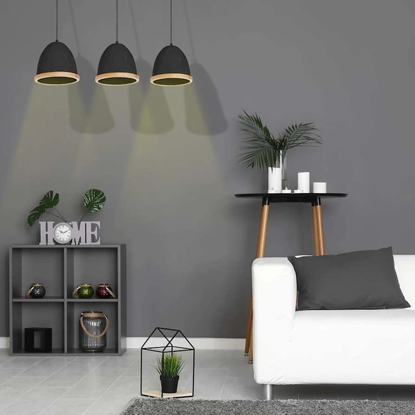 Wisząca LAMPA skandynawska STUDIO MLP8853 Milagro listwa OPRAWA zwis hygge czarny drewno