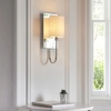 Ścienna lampa abażurowa L&-199515 Light& z lustrem biały nikiel