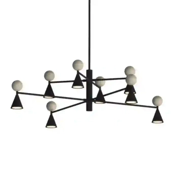 Loftowy żyrandol BINGO czarny P0685 1xLED 57W 3000K trawertyn