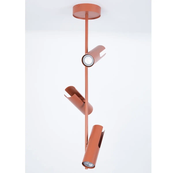 Salonowa lampa sufitowa Leda 3 41152 metalowe tubki ceglane