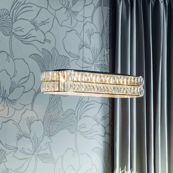 Wisząca lampa Verina 76514 Endon LED 5W 3000K kryształ przezroczysty chrom