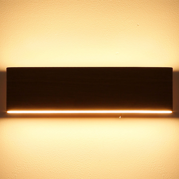 LAMPA ścienna SIEGFRIED 41751W-12 Globo prostokątna OPRAWA kinkiet LED 12W 3000K metalowy drewno